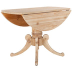 Jeane Antique White Drop Leaf Dining Table - 43 W x 43 D x 31 H - 43Wx43Dx31H