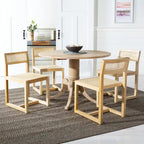 Jeane Antique White Drop Leaf Dining Table - 43 W x 43 D x 31 H - 43Wx43Dx31H
