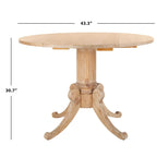 Jeane Antique White Drop Leaf Dining Table - 43 W x 43 D x 31 H - 43Wx43Dx31H