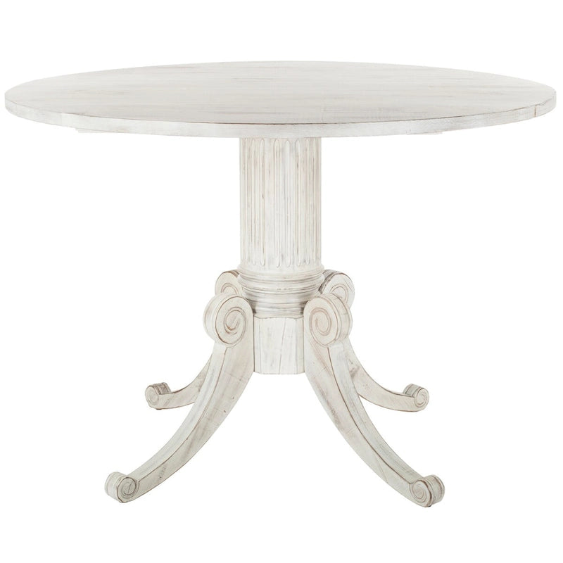 SAFAVIEH Jeane Antique White Drop Leaf Dining Table - 43 W x 43 D x 31 H - 43Wx43Dx31H