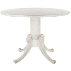 Jeane Antique White Drop Leaf Dining Table - 43 W x 43 D x 31 H - 43Wx43Dx31H
